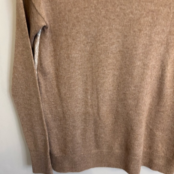 NWOT J. CREW Needle Punch Lace Wool Blend Crewneck Sweater brown cream size XXS - Picture 12 of 14